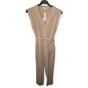 She + Sky Collared Necklice‎ Sleeveless Jumpsuit​​